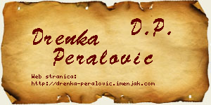 Drenka Peralović vizit kartica